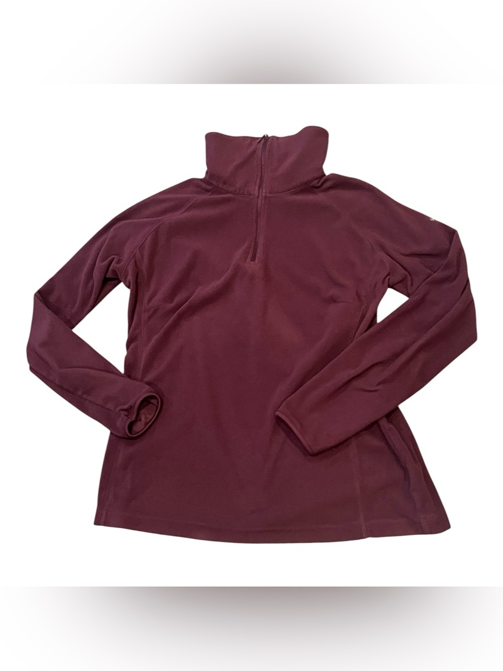 Columbia Women’s Red Wine Burgundy Fleece Pullover Lightweight Quarter Zip